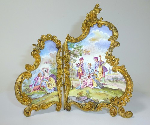 Raro quadro smaltato oggetto