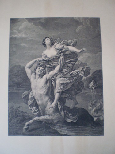 Stampa antica dejanira - antica, rapita