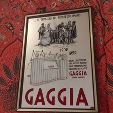 Pubblicità Gaggia su specchio, in buone condizioni misure: 53x38