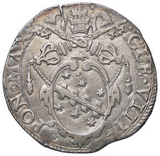 r68_114) ROMA - Clemente VIII (1592-1605) - Testone  Munt 29 - RARO