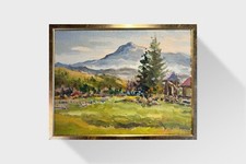 Dipinto olio località montana