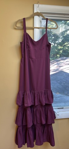 Maxi abito viola strati con - viola,