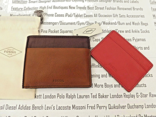 Fossil 2in1 bifold portafoglio - fossil,