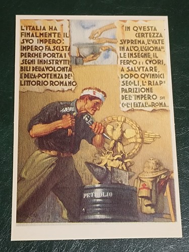 Cartolina propaganda fascista - propaganda,