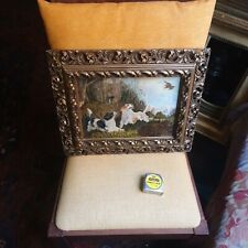 ANTICO DIPINTO AD OLIO/FINE OTTOCENTO INIZIO SECOLO/FIRMATO/SCENA DI CACCIA. 