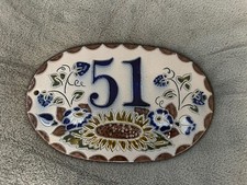 numero civico in ceramica