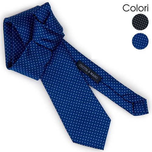 Cravatta pois uomo cucita - a,