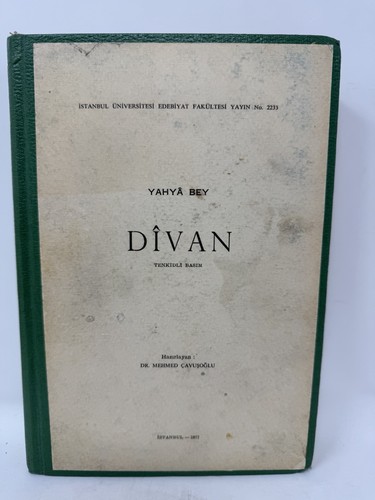 Yahya bey divan - tenkidli, basim