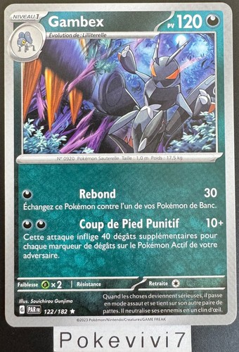 Carte pokemon gambex - pokemon, 122/182