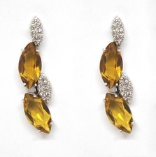 18k White Gold Citrine Quartz