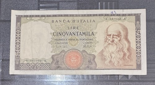 50000 lire leonardo - lire, decreto