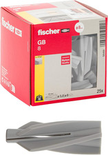 Tasselli GB 8 per Calcestruzzo Cellulare E Gasbeton, Diametro Foro 8 Mm, 25 Pezz