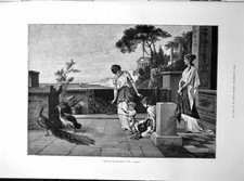 Old Antique Print The Age