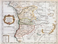 CONGO ANGOLA BENGUELA "Carta del Regno del Congo Angola" 1740-60 N. BELLIN