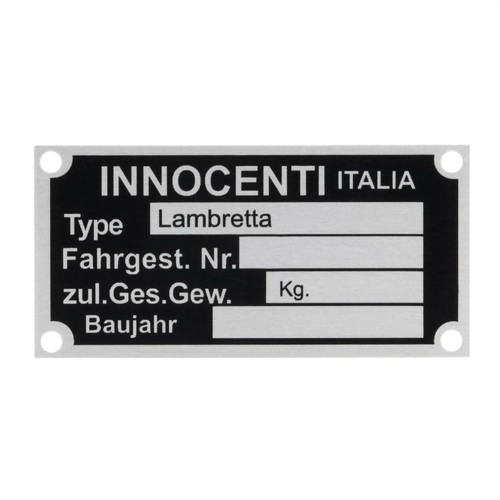 Targhetta jockey innocenti - targhetta, "innocenti
