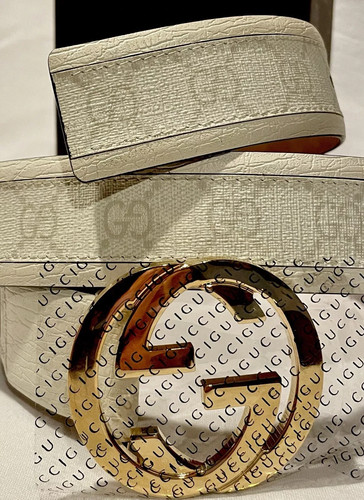 Cintura gucci pelle bianca - gucci,