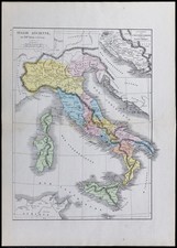 1867 - Carta Geografica Antica