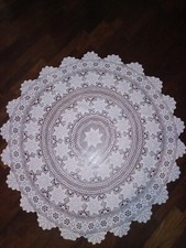 TOVAGLIA ROTONDA LAVORAZIONE UNCINETTO FATTA A  MANO CM.120