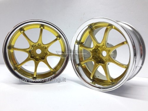 Coppia cerchi cromati giallo - coppia,