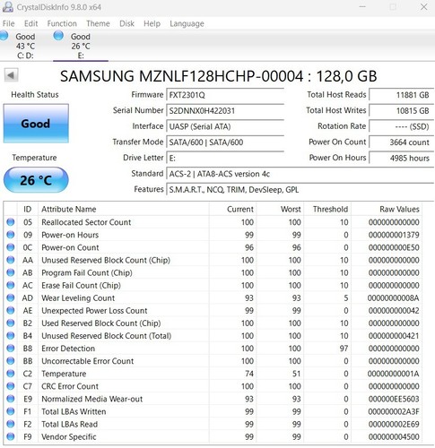 Samsung 128gb ssd sata iii - sata,