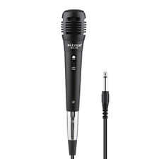 Microfono con cavo jack 6.3 mm tasto on-off filo XLR 2 mt per karaoke eventi