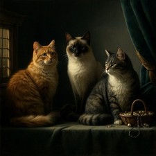 Jan Vermeer stile tre gatti