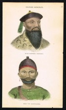 1850 Incisione colorata a mano