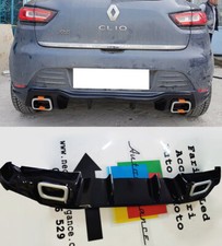 RENAULT CLIO 4 2012-2019 DIFFUSORE SOTTO PARAURTI POSTERIORE RS ABS NERO .-.