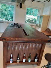 Cucina + isola MUNSTER INDUSTRIAL 300x65xh90cm + 240x120xH100cm legno SU MISURA