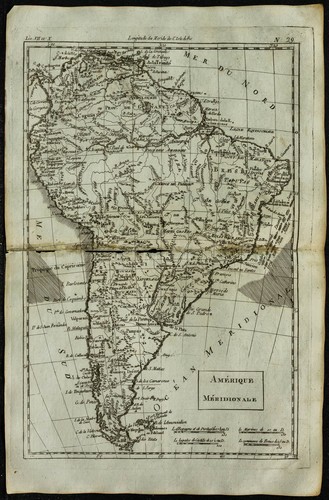 1784 carta antica america - carta,