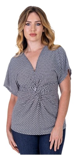 24seven kimono neck top - neck,