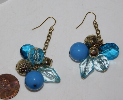 Blu perline sfaccettate - blu,