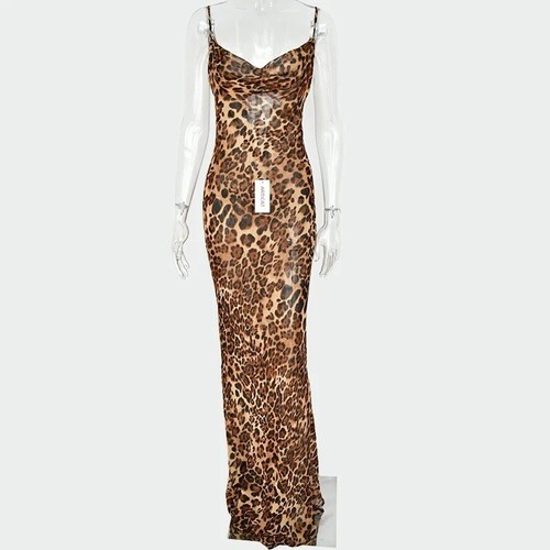 Maxi abito leopardato - , in