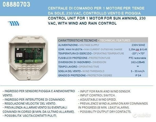 Centrale controllo tenda - , +