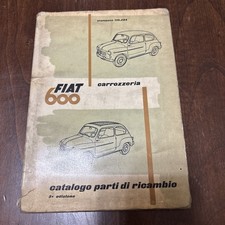 Fiat 600 Catalogo Ricambi 1959