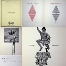 🌓 RARE Cozette de Charmoy Voyages 1978 signé numéroté collages lettrisme