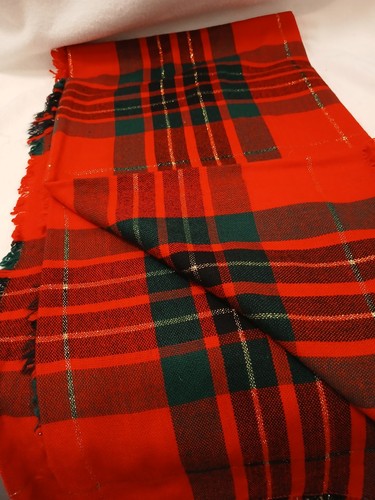 Sciarpa natalizia plaid rossa - sciarpa,