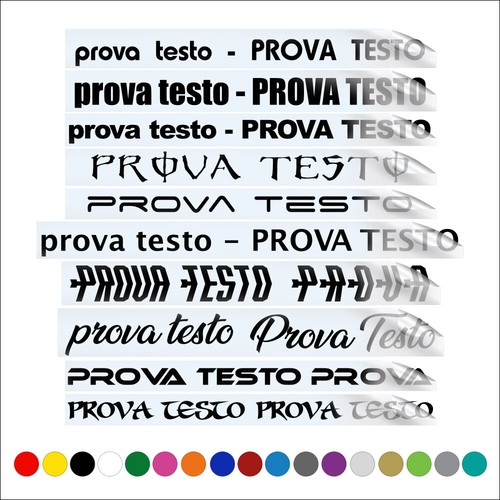 Scritta adesiva personalizzata