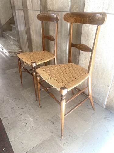 Coppia sedie chiavarina anni - coppia,