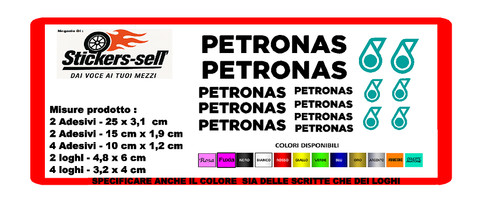 Kit adesivi petronas pezzi - adesivi, 15