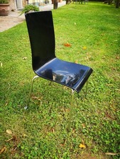 60 Sedie impilabili nere in polipropilene con gambe In acciaio cromato