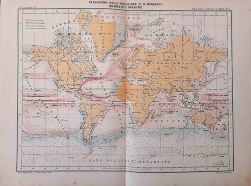 Stampa antica planisfero con - stampa,