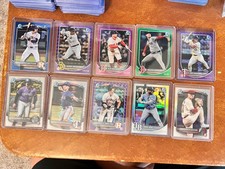 Lotto 10 carte Bowman Chrome