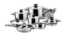 Set Pentole Bavaria 12 Pezzi Acciaio Inox 18/10 Induzione Termostato Pro