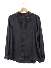 H&M Camicia blusa Donna Camicetta a blusa Taglia IT 38 nero elegante