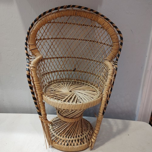 Sedia pavone vimini - , vintage