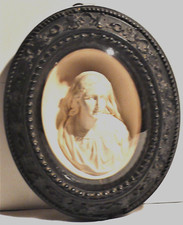 MADONNA – SCHIUMA DI MARE (SEPIOLITE) - ALTO RILIEVO - CORNICE EBANIZZATA - '800