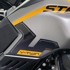 Adesivi 3D Laterali Serbatoio compatibili per Moto Guzzi Stelvio 2025 Giallo Sav