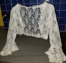 Bolero sposa in pizzo bianco