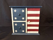 Armadio vintage legno bandiera